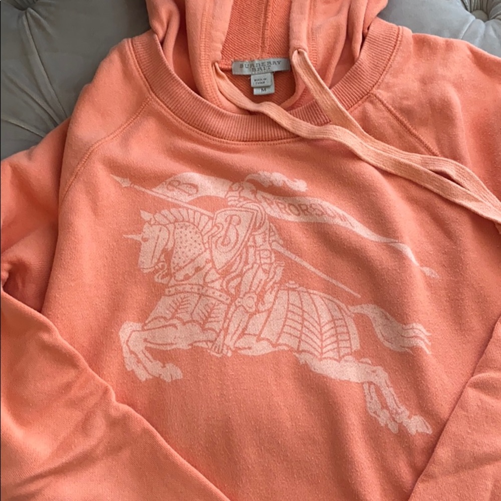Women’s medium EUC Burberry Brit Orange Hoodie